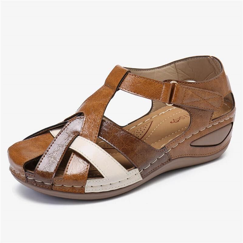 🩰【Najlepiej sprzedające się buty damskie w nowym stylu】【35-43】Wygodne damskie sandały rzymskie wykonane z miękkiej skóry