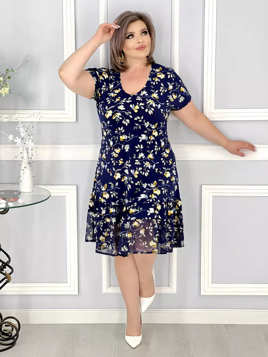 【S-5XL】👗Nowa modna i elegancka sukienka w kwiatowy print