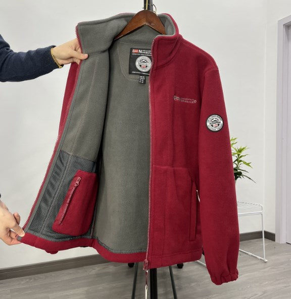 🏆💥【Oferta por tiempo limitado】Pánská silná sametová fleecová bunda, podzim a zima, teplá, lehká, velká velikost