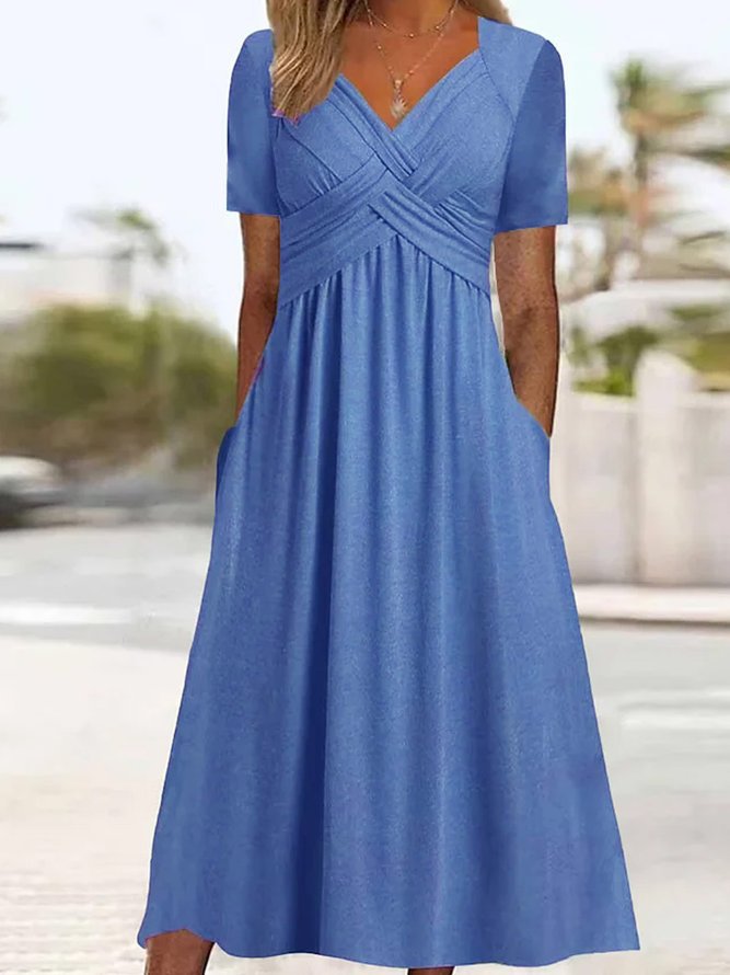 🔥🔥【Super rabat】【S-5XL】Nowa bawełniana sukienka midi casualowa