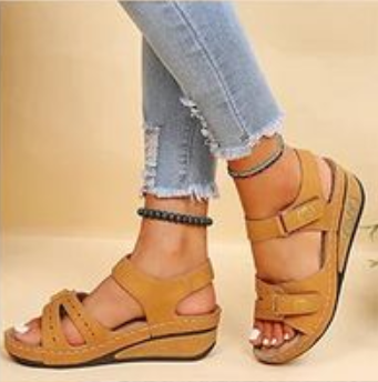 🔥【50% sleva】🔥【35-43】Letní ležérní sandály na klínku se silnou podrážkou-Z
