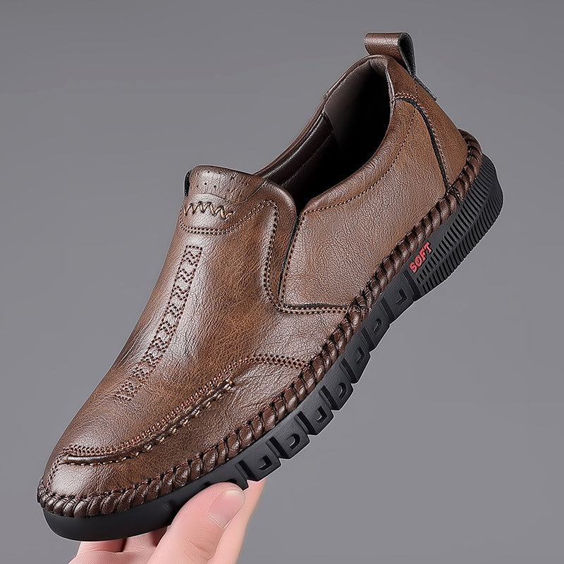 【39-44】👞2025 Skórzane buty casual dla mężczyzn z miękką podeszwą