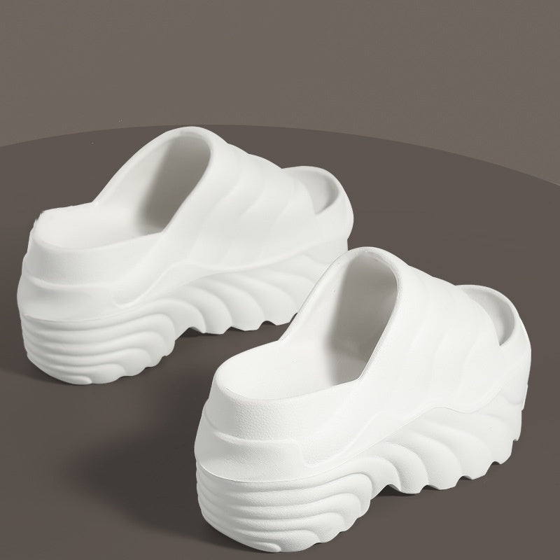 🔥🔥【36-41】👡2025 nowe damskie klapki na lato gruba podeszwa buty na koturnie odzież wierzchnia buty podwyższające i wyszczuplające