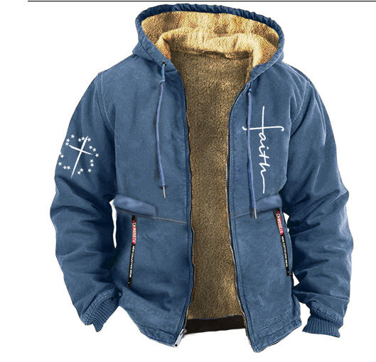😛Podzimní a zimní výprodej【S-3XL】Módní podzimní a zimní pánská bunda, teplá a měkká, sametová, volná