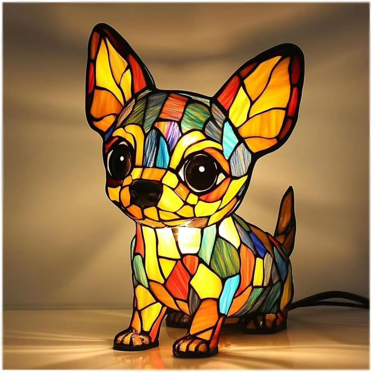 ✨✨Pryskyřičné ozdoby, LED noční světlo, umění, zvířecí figurka, kreativní dekorace do kanceláře, domů, vypínač s USB portem