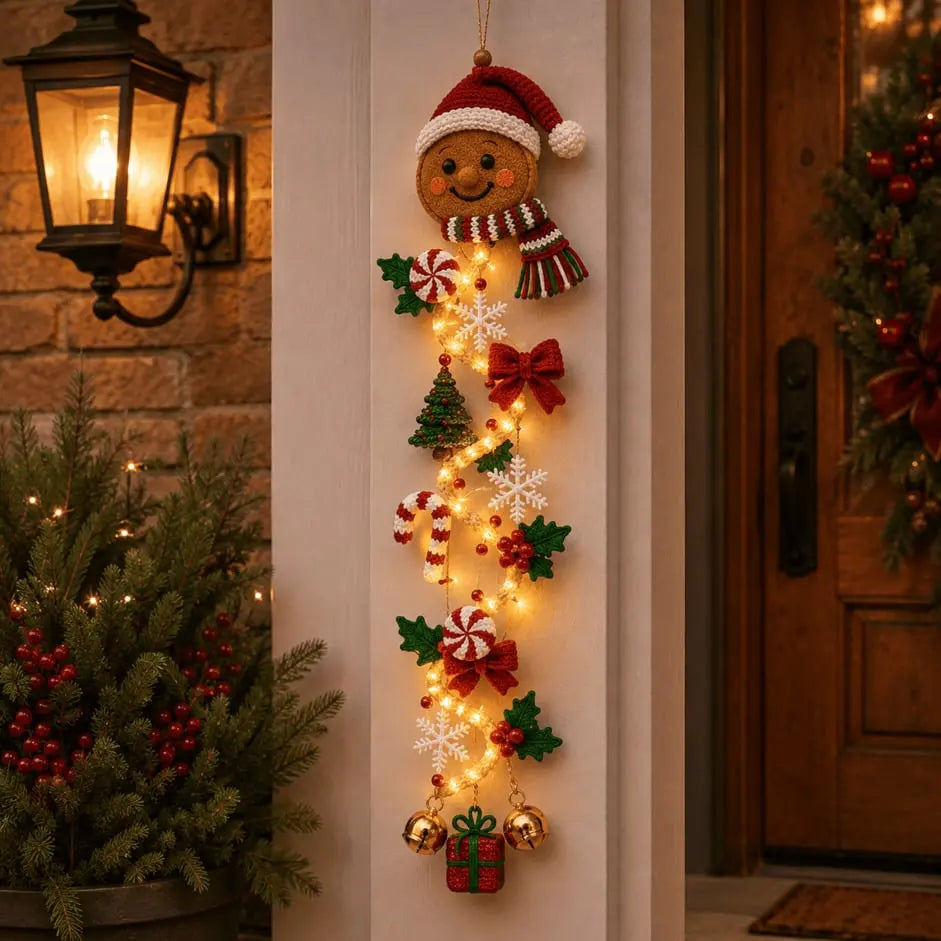 🎄🎃Poslední den! 🎅Užijte si 50% slevu na osvětlené vánoční dekorace na dveře!