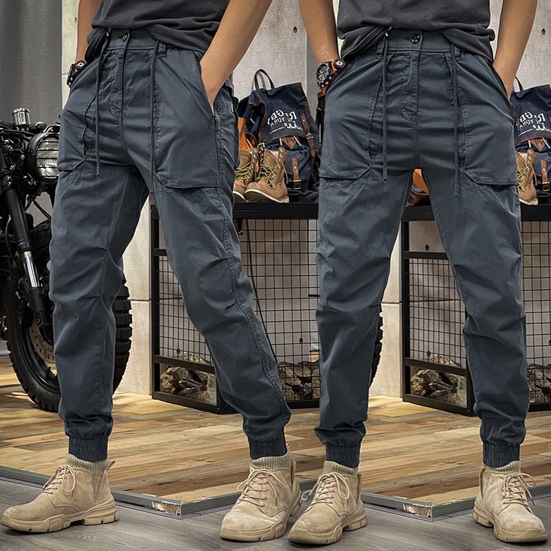【S-3XL】Wytrzymałe męskie spodnie sportowe, jednolity kolor, wysoka elastyczność.