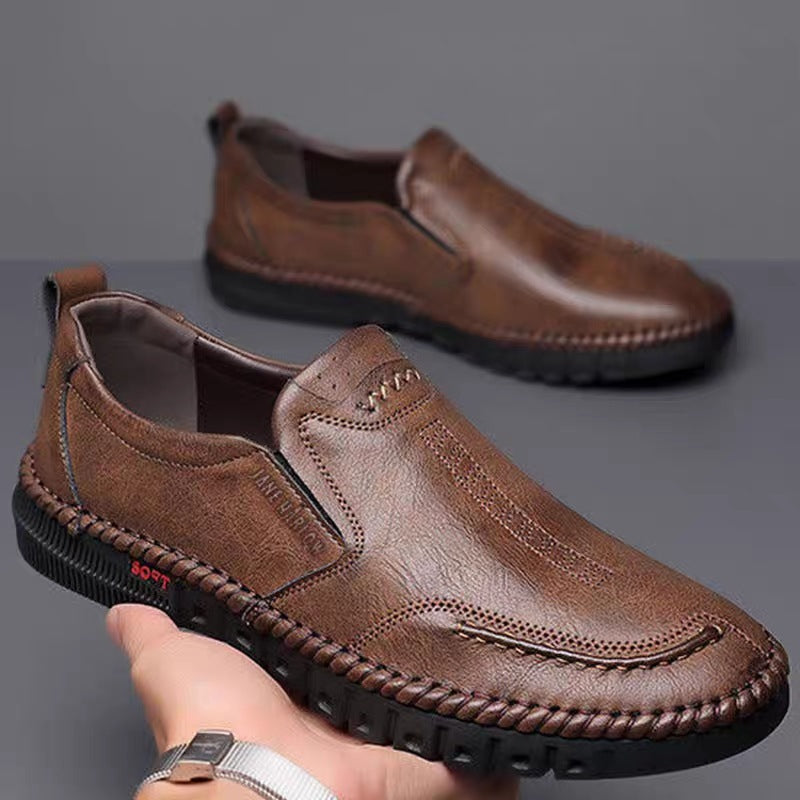 【39-44】👞2025 Skórzane buty casual dla mężczyzn z miękką podeszwą