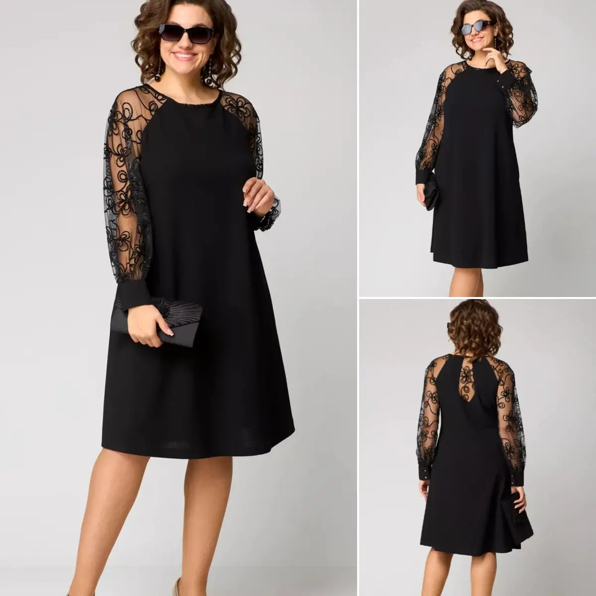 🔥✨【Jesienna nowość】【S-5XL】🍁🍂 Nowa elegancka sukienka, wykonana z wysokiej jakości koronki vintage - druga sztuka za połowę ceny