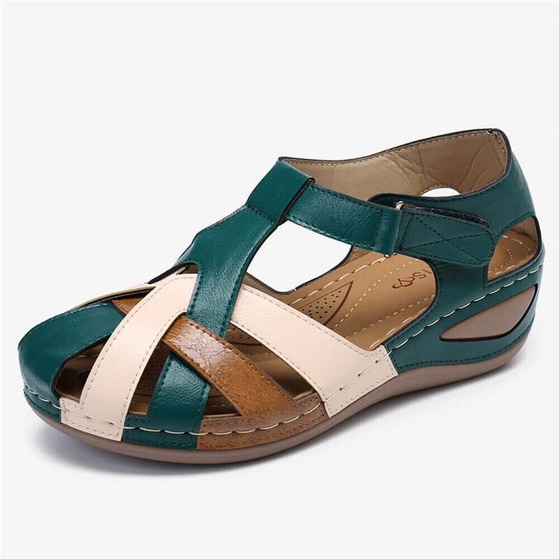 🩰【Najlepiej sprzedające się buty damskie w nowym stylu】【35-43】Wygodne damskie sandały rzymskie wykonane z miękkiej skóry
