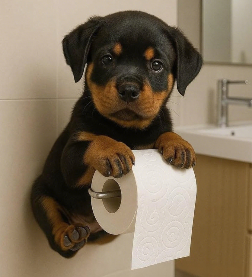 🐕【Časově omezená sleva】Držák na toaletní papír s motivem roztomilého štěňátka