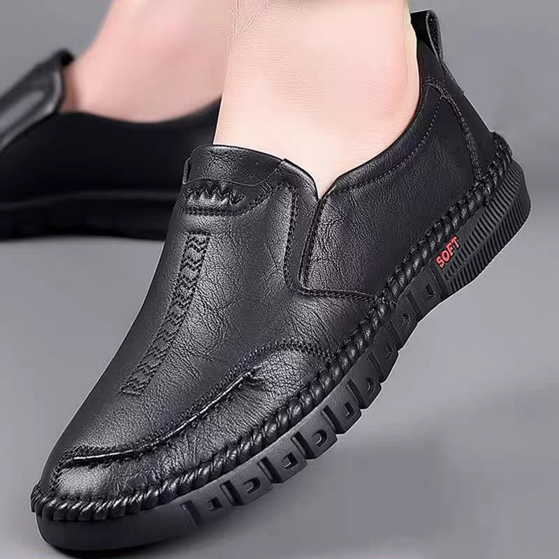 【39-44】👞2025 Skórzane buty casual dla mężczyzn z miękką podeszwą