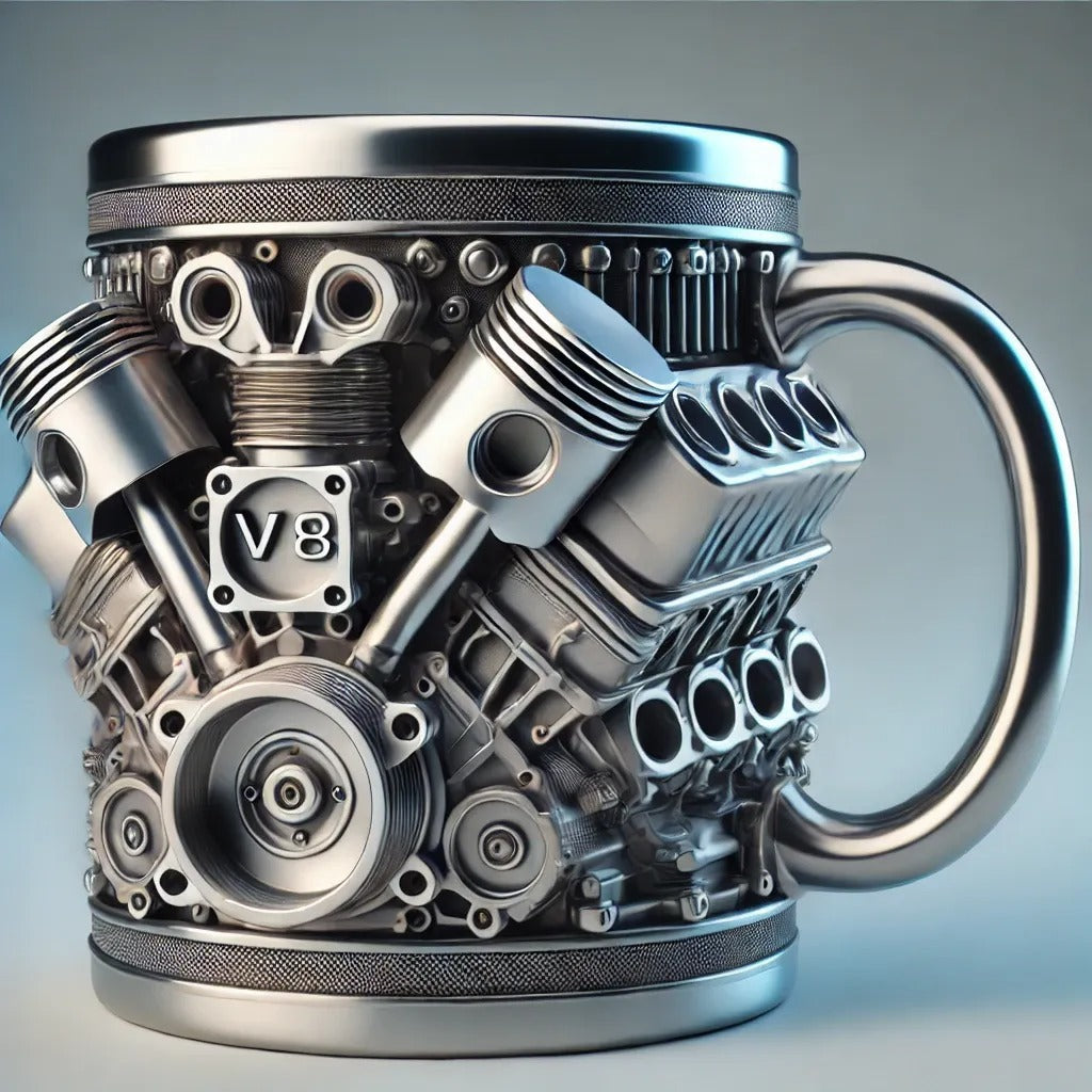 🎁☕ Nerezový hrnek Creative Engine V6V8