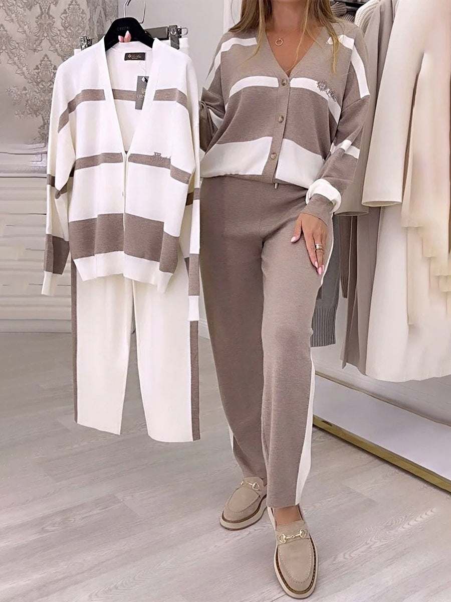 đ„Ăj Ćszi-tĂ©li szezon, kivĂĄlĂł minĆsĂ©gƱ Ă©s divatos kötött szett, kĂ©nyelmes Ă©s sokoldalĂș.