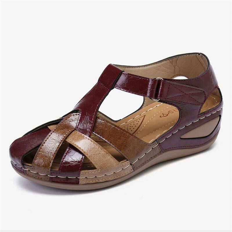 🩰【Najlepiej sprzedające się buty damskie w nowym stylu】【35-43】Wygodne damskie sandały rzymskie wykonane z miękkiej skóry