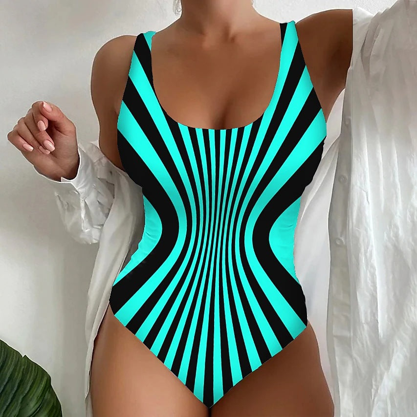 【🔥Hot Sale🔥】【😍S~6XL】Sexy egyrészes csíkos fürdőruha🩱 karcsúsító és karcsúsító