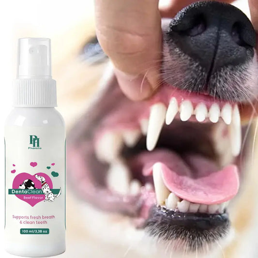 🐶🐱【Kup jeden, a drugi dostaniesz gratis】Spray do czyszczenia jamy ustnej i zębów zwierząt domowych – druga sztuka za połowę ceny