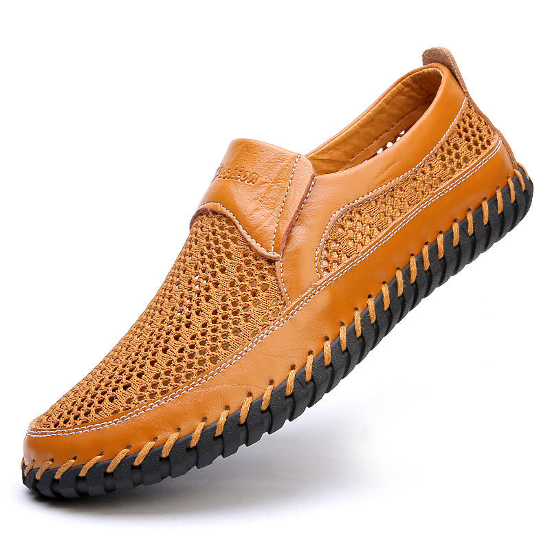 Oferta specjalna na koniec miesiąca【38-48】👞Nowe męskie buty siatkowe na lato ✅Duże rozmiary ✅Prawdziwa skóra bydlęca ✅Odporne na pot i nieprzyjemny zapach ✅Oddychające i wygodne