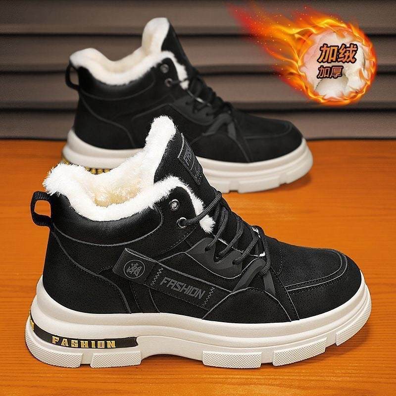 📢Nowości na jesień i zimę💥👞【39–44】2025 Nowe męskie buty na jesień i zimę z grubego aksamitu, ciepłe, Martin