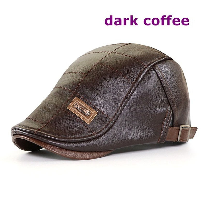 🧢🔥2025 nowy jesień i zima wysokiej klasy męski skórzany beret w stylu retro