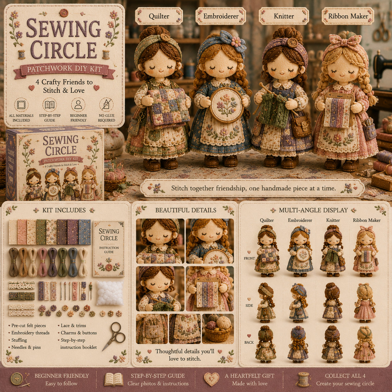 🎁Ostatni dzień: Skorzystaj z 50% zniżki! 🧵 Miniaturowy zestaw patchworkowy z serii Miniature World.