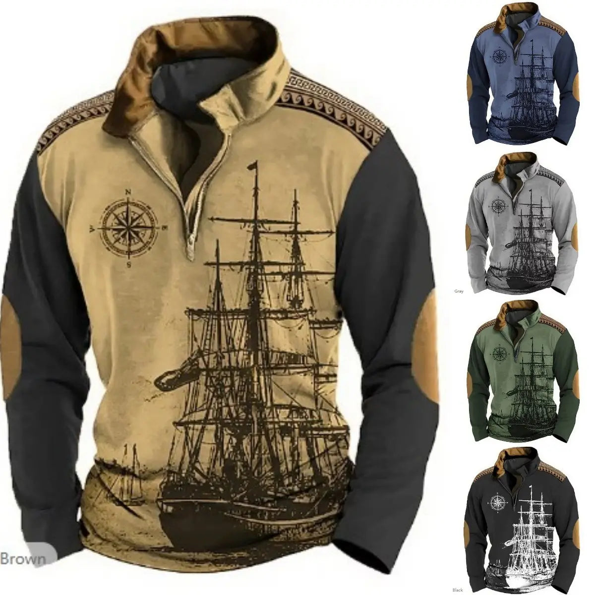 😎【S-5XL】Męska bluza z kapturem zapinana na suwak, nadruk 3D, wygodna i ciepła, stylowa i uniwersalna, odpowiednia na zimne dni
