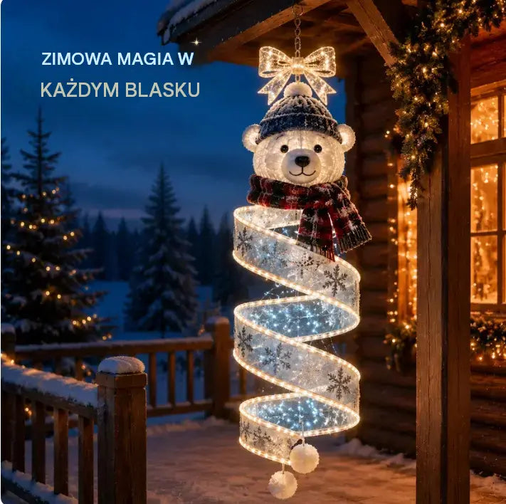 🎄Kolekcja wiszących światełek LED w kształcie spirali z bożonarodzeniowym urokiem ✨