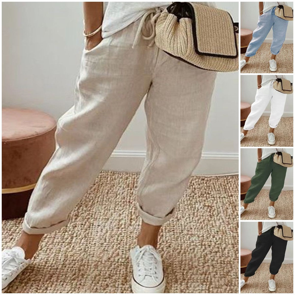 😍💕Ostatni dzień promocji - 50% zniżki💕Damskie luźne spodnie z bawełny i lnu