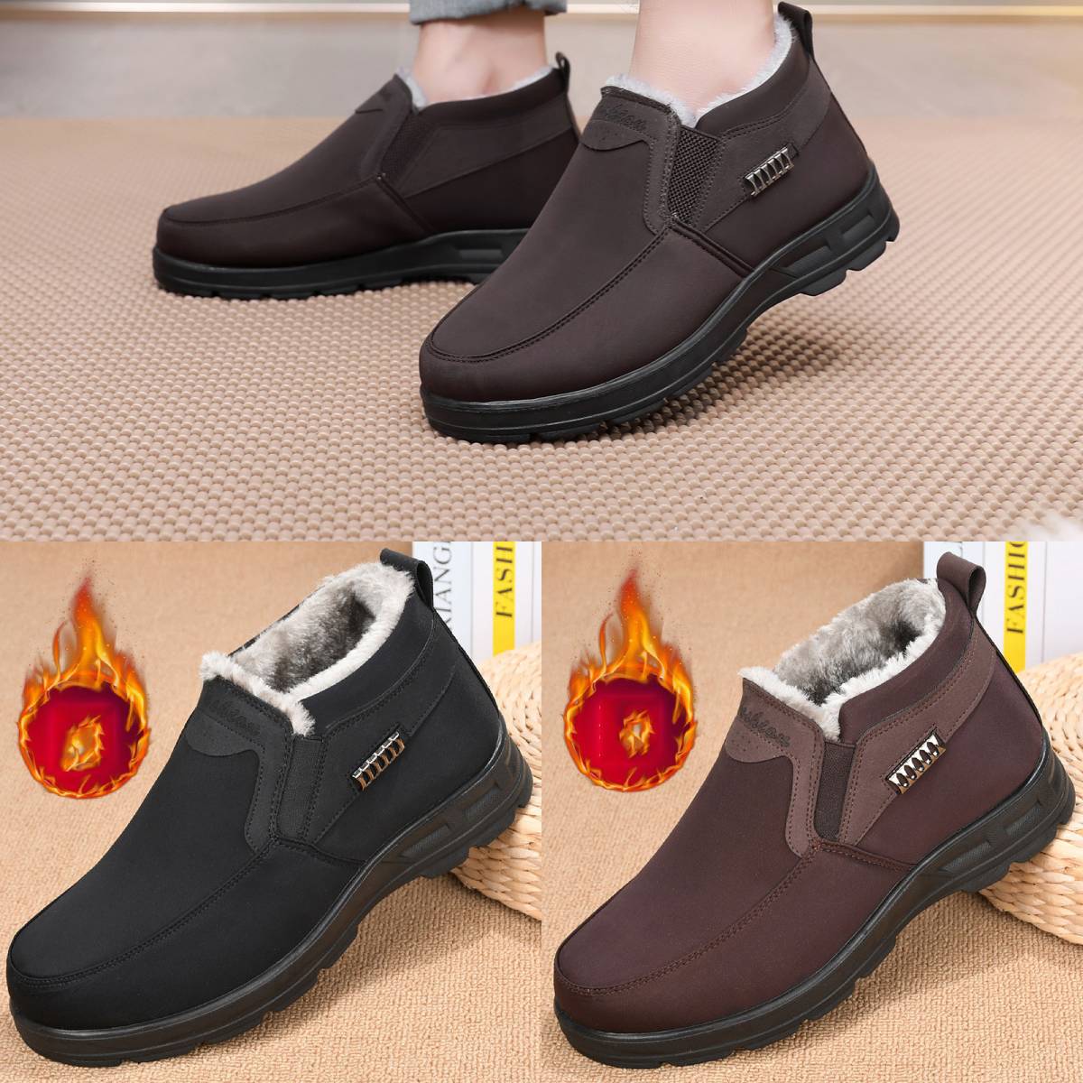 【39-47】❄️ Przygotuj z wyprzedzeniem nowe męskie zimowe grube bawełniane buty i wełniane zimowe buty