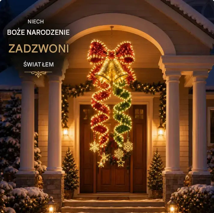 🎄Kolekcja wiszących światełek LED w kształcie spirali z bożonarodzeniowym urokiem ✨