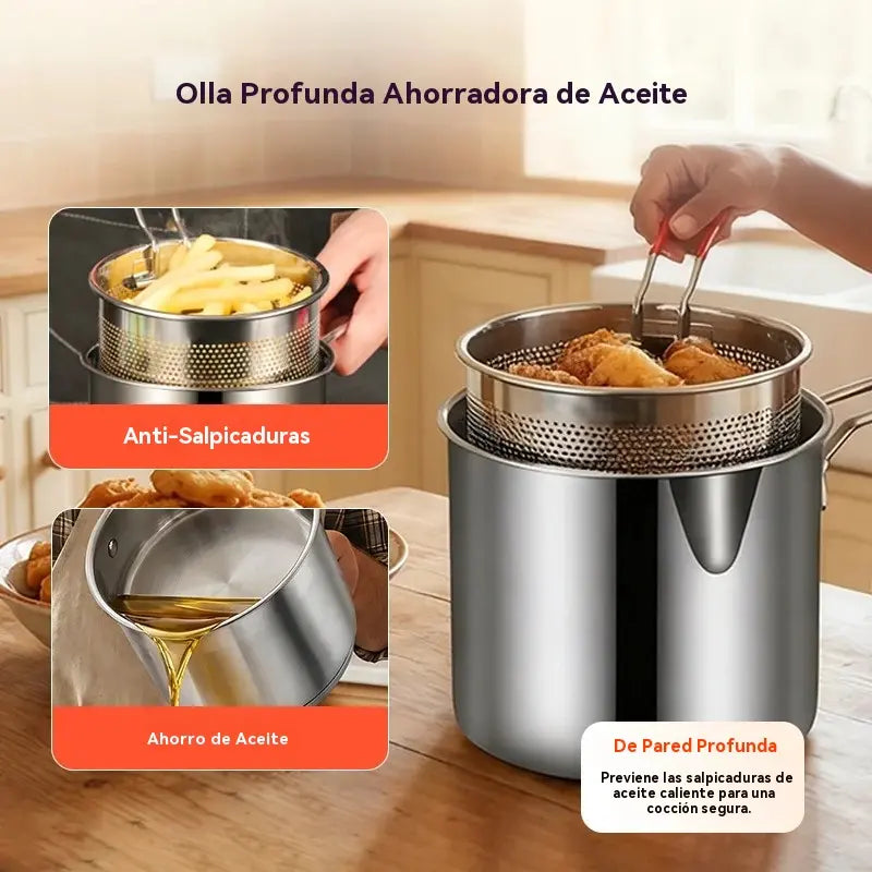🔥¡Último día de oferta especial, ahorra un 50%!🎁 Freidora multifuncional de acero inoxidable 304