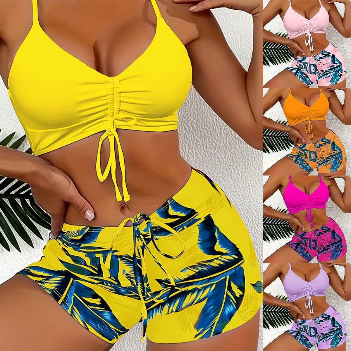 🏊‍👙🌴 Elegancki kostium kąpielowy z nadrukiem w dużym rozmiarze