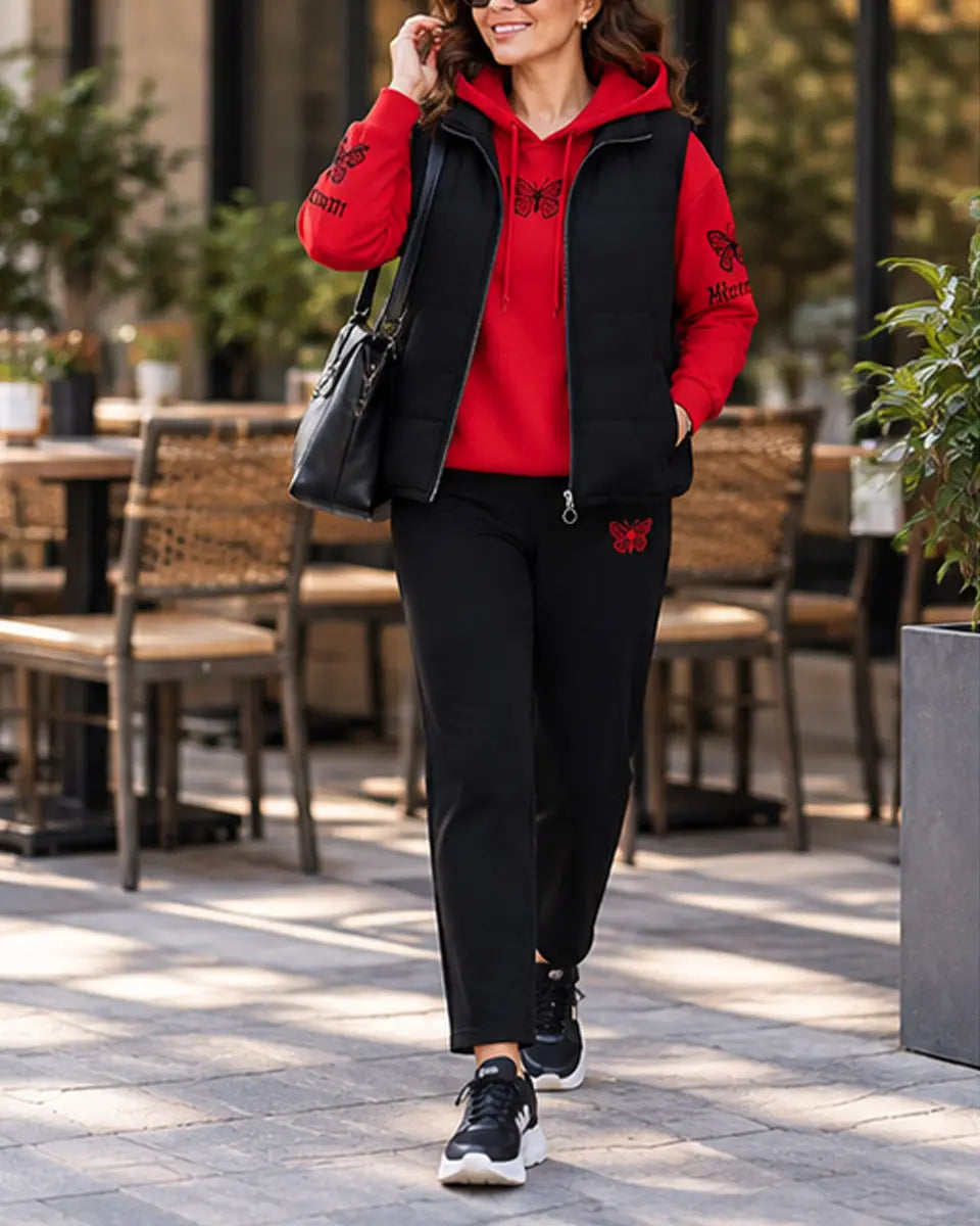【M-4XL】💟💞Nowość 2026 – trzyczęściowy zestaw w stylu casual (kamizelka + top + spodnie)