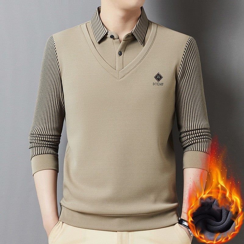 【M-4XL】Férfi prémium kasmír kétrészes, minden az egyben meleg felső