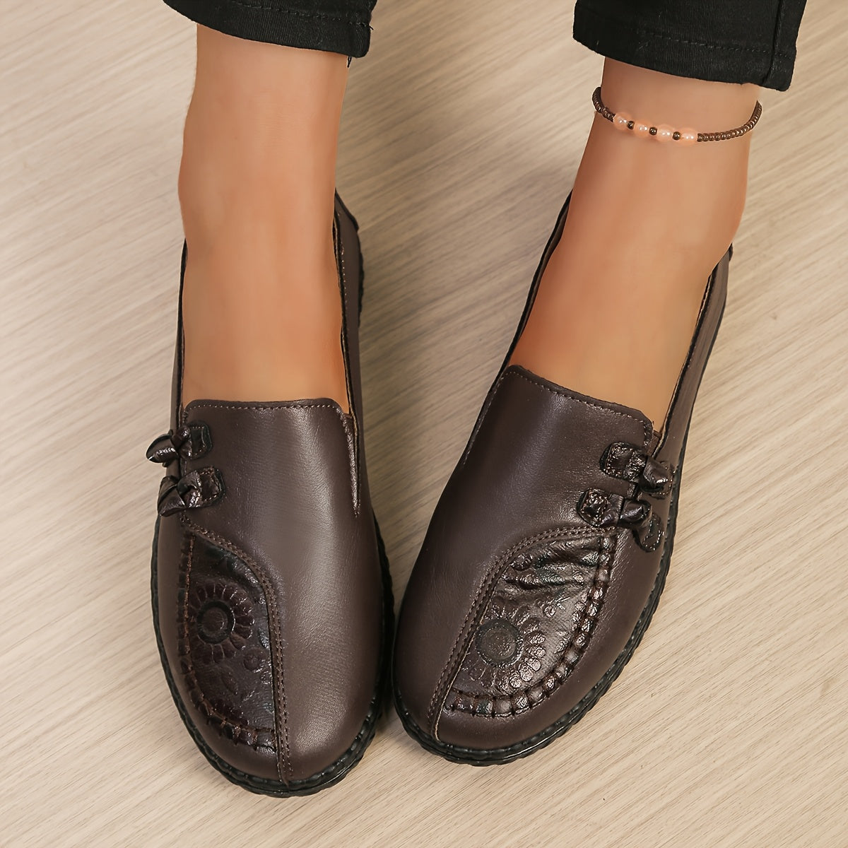 【35-42】Zapatos de mujer fabricados en piel auténtica, antideslizantes, impermeables y con una suela suave y cómoda.