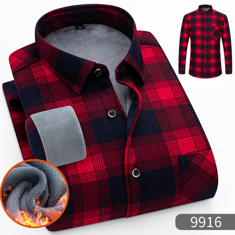 👔【L-5XL】Ciepła koszula biznesowa z długim rękawem na jesień i zimę