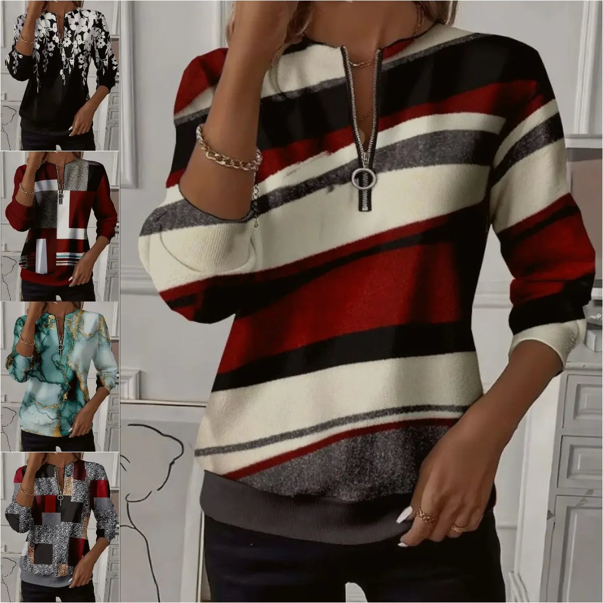 🔥【S-3XL】2026 Bluza z długim rękawem i nadrukiem typu raglan