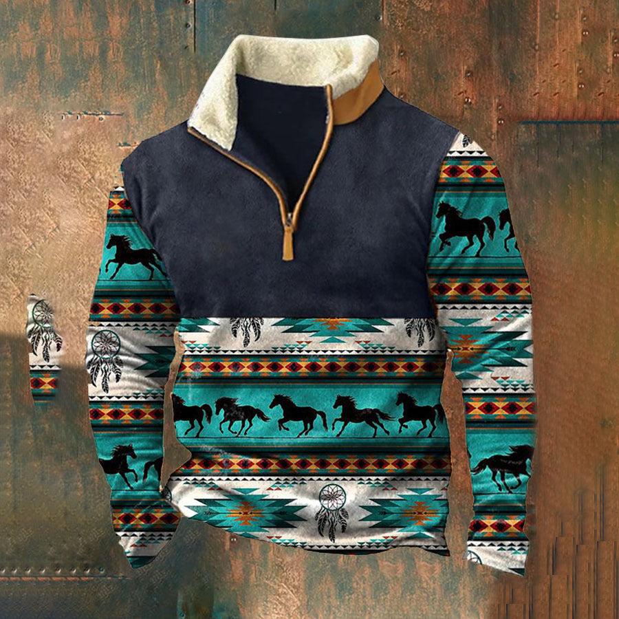 👕【50%OFF】【S-4XL]2025 Męski modny, jesienno-zimowy, ciepły sweter z długim rękawem i nadrukiem 3D