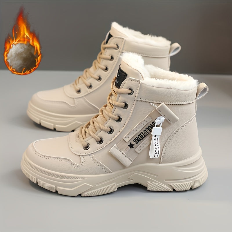 🔥【50% de descuento】🥰🥰【Tallas 35-45】Botas de nieve de invierno con cremallera lateral para mujer