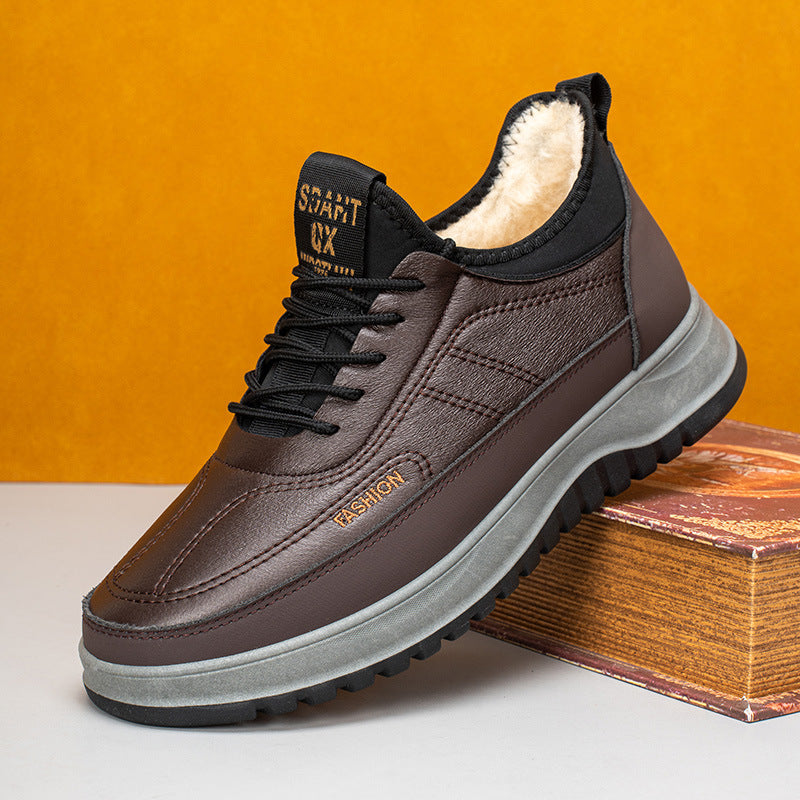 🏆🔥【39-45】2025 Férfi téli sportcipő, valódi bőr, vízálló, puha talpú és bársony, új