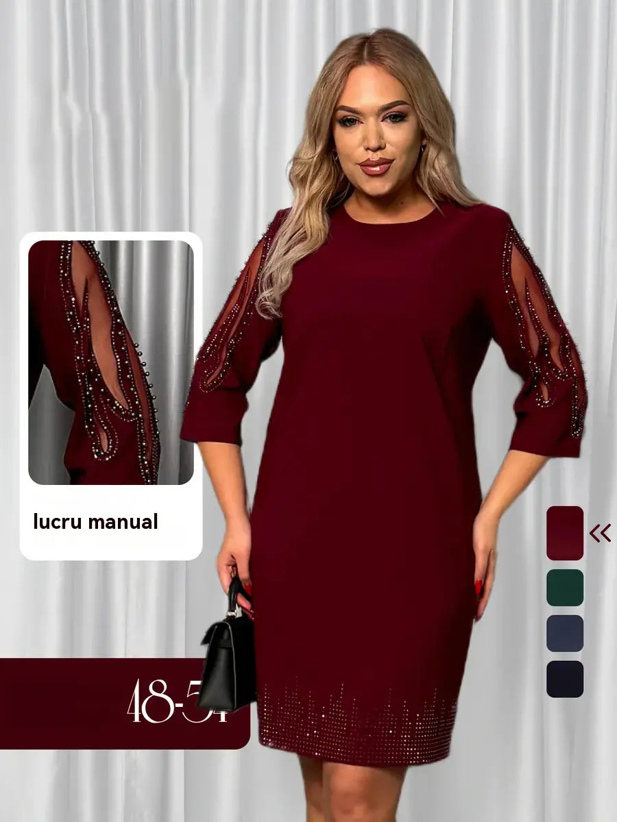 👗【S-5XL】Nowa koronkowa sukienka patchworkowa w dużym rozmiarze – kup jedną, a drugą dostaniesz za pół ceny