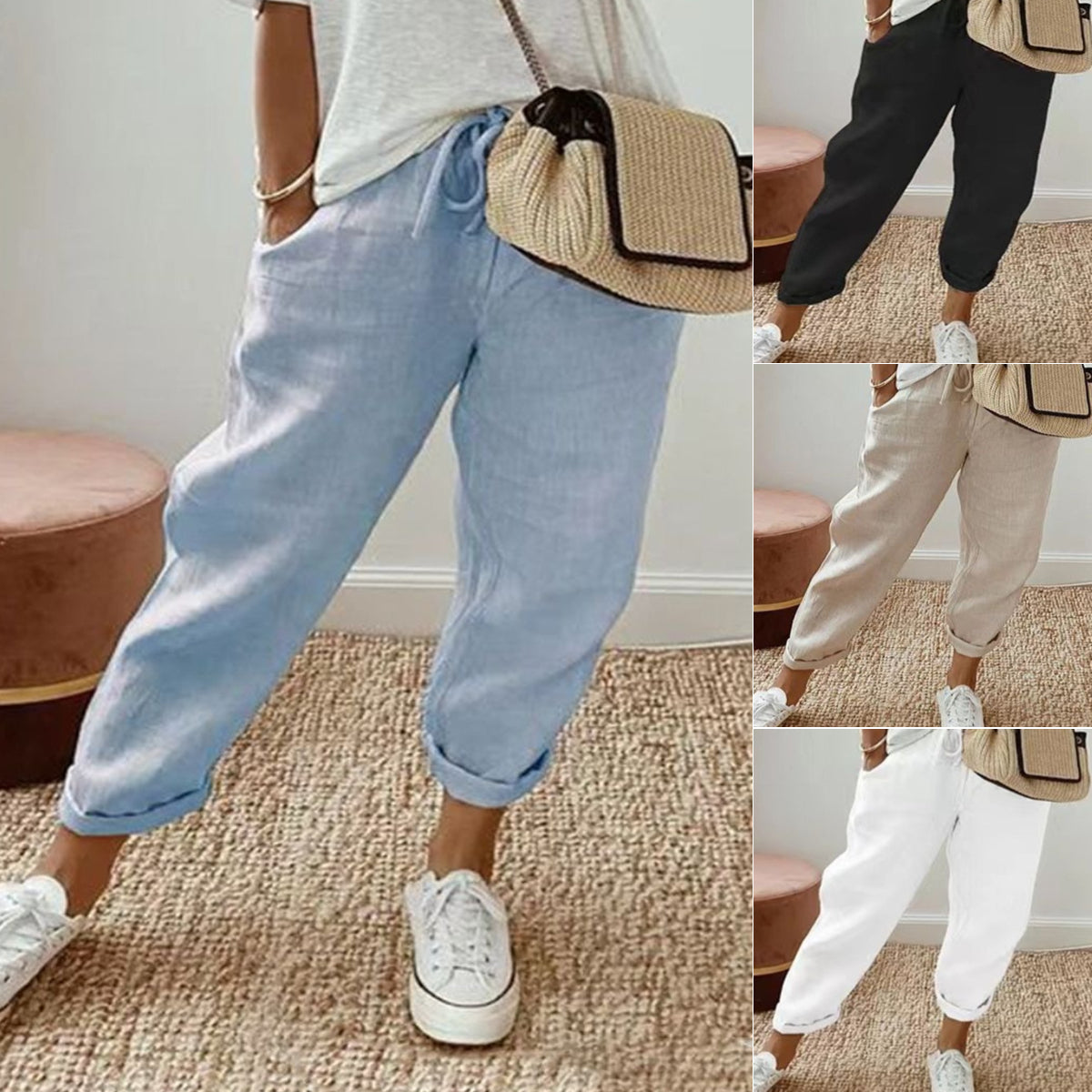 😍💕Ostatni dzień promocji - 50% zniżki💕Damskie luźne spodnie z bawełny i lnu