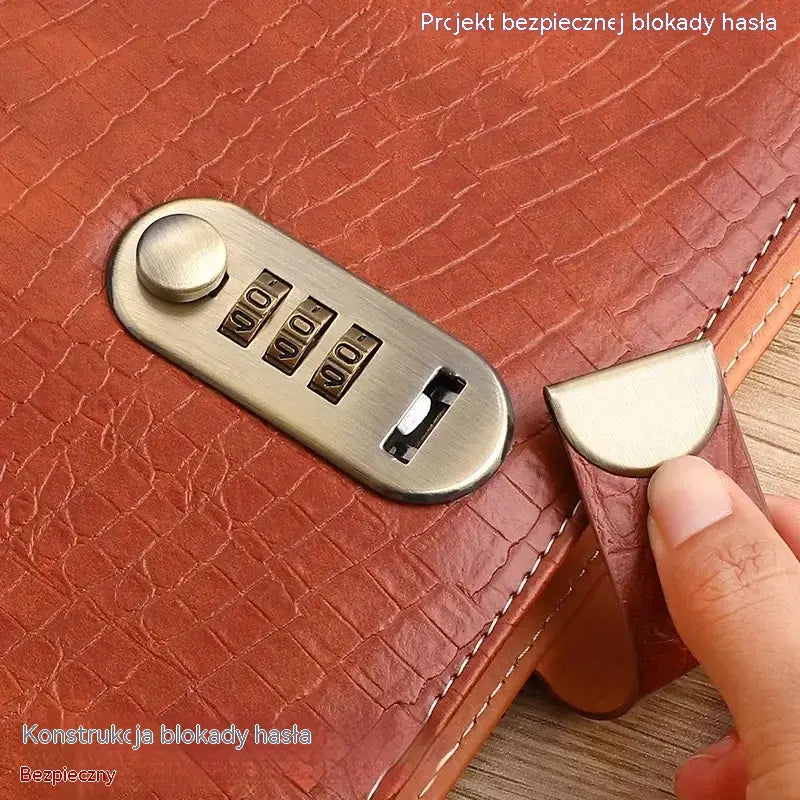 1 sztuka 99zł📓💰🔐Notatnik zabezpieczony hasłem służy do przechowywania czeków, gotówki, kart bankowych i różnych paragonów.