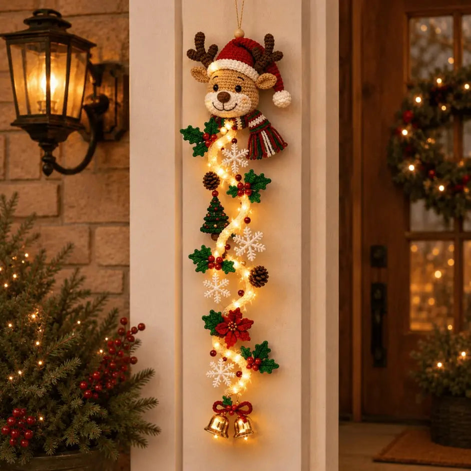 🎄🎃Poslední den! 🎅Užijte si 50% slevu na osvětlené vánoční dekorace na dveře!