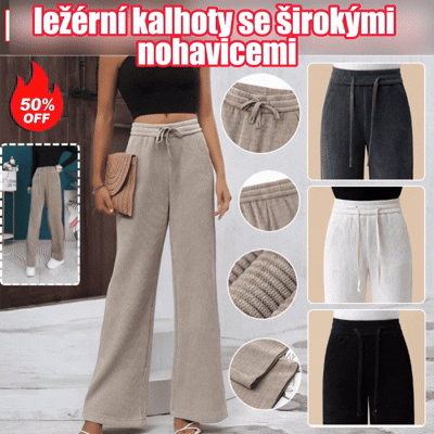 👖【40-110 KG】🔥✅Nové sametové ležérní kalhoty se širokými nohavicemi, velmi pohodlné na nošení.