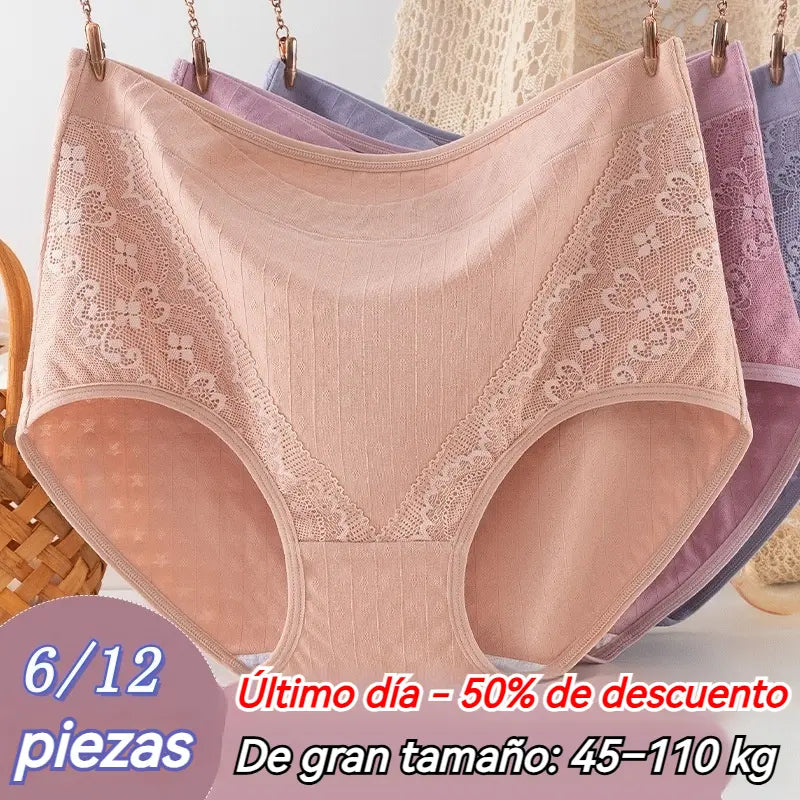 🔥🩲【Kup 6, a 6 dostaniesz gratis】(6/12 szt.)  Antybakteryjne majtki modelujące brzuch z wysokim stanem