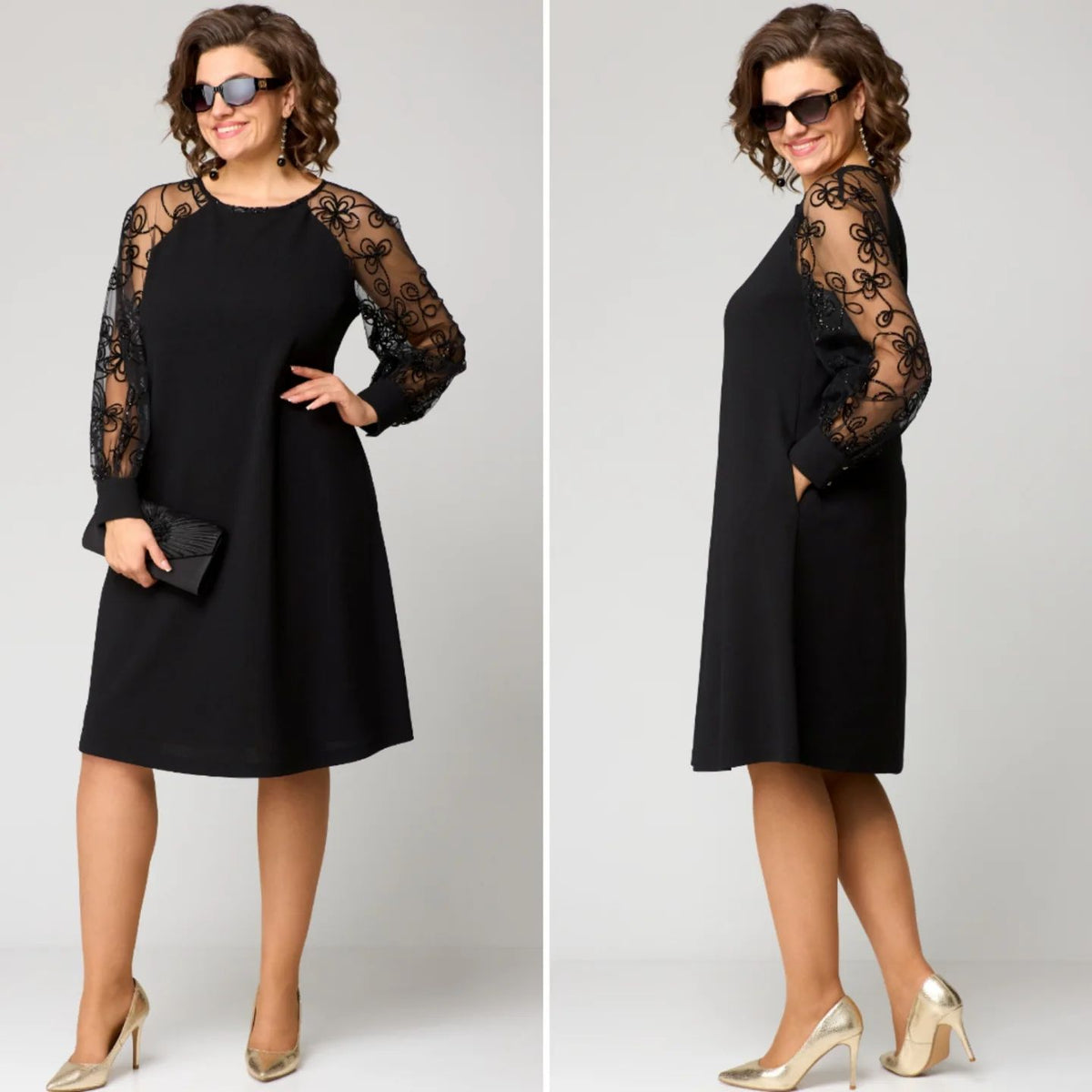 🔥✨【Jesienna nowość】【S-5XL】🍁🍂 Nowa elegancka sukienka, wykonana z wysokiej jakości koronki vintage - druga sztuka za połowę ceny