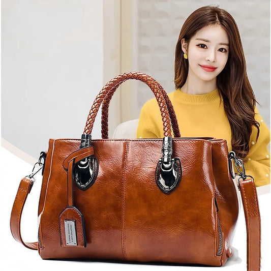👜【50% sleva】Vintage bostonská kožená kabelka, měkká kožená taška, lze nosit na jednom rameni