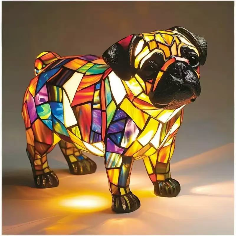 ✨✨Pryskyřičné ozdoby, LED noční světlo, umění, zvířecí figurka, kreativní dekorace do kanceláře, domů, vypínač s USB portem