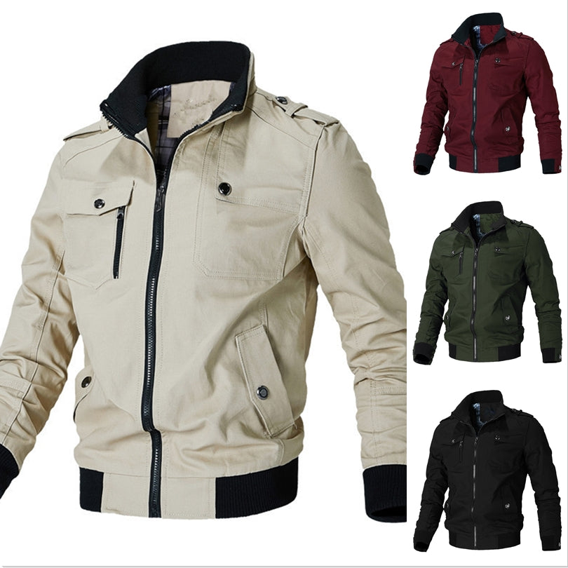 😎🧥 [M-5XL] Új férfi katonai dzseki, strapabíró, kiváló minőségű, meleg【Prémium férfi divat, otthoni alapdarab】